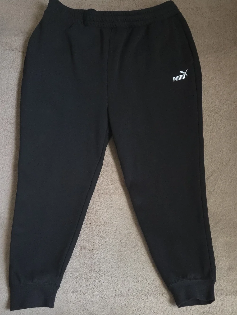 Puma Black Sweat Joggers with White Logo- Size 1X